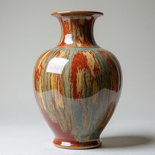 A beautifully restored antique ceramic vase.