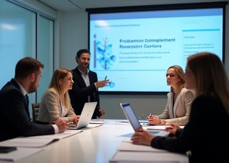 Reunión de consultoría con profesionales del sector belleza